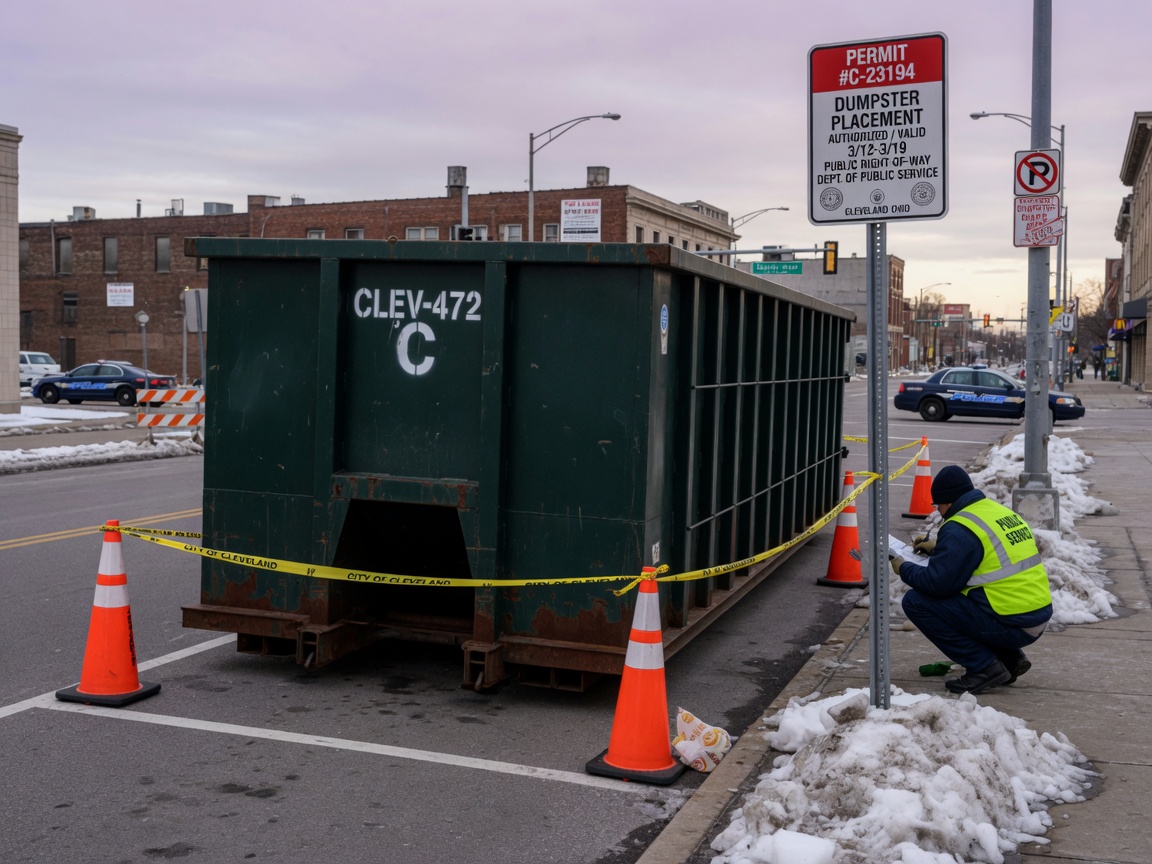 Cleveland Dumpster Rental Permits for Street Placement